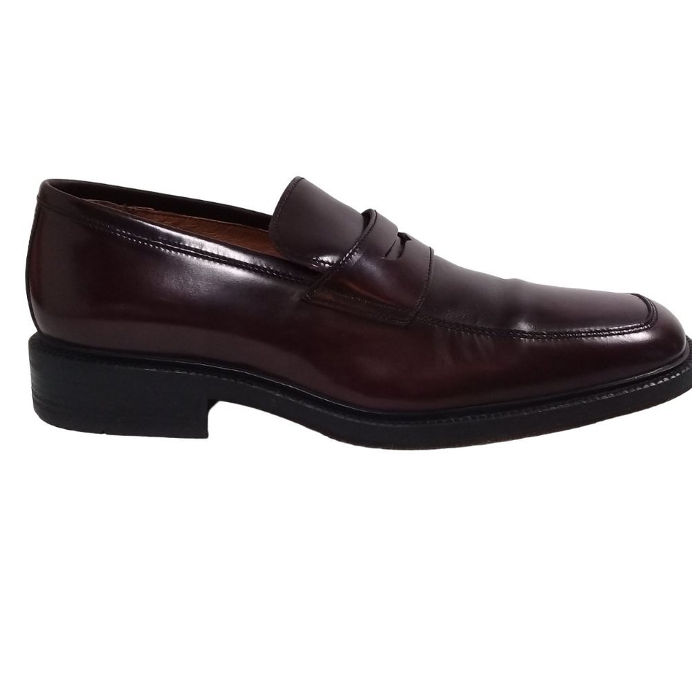 Banana Republic Men's Burgundy Leather Penny Loafers Made in Italy Shoes 9.5D
